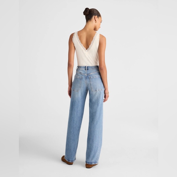 NWT Madewell The Emmett Wide-Leg Full Length Jean Patch Pocket Edition Size 24 - Picture 4 of 9
